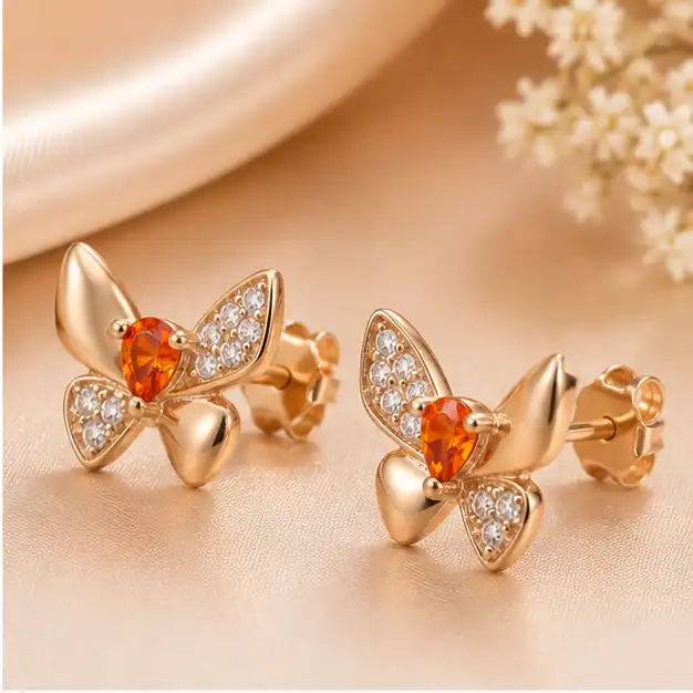 Gyary Flutter Charm Butterfly Stud Earrings