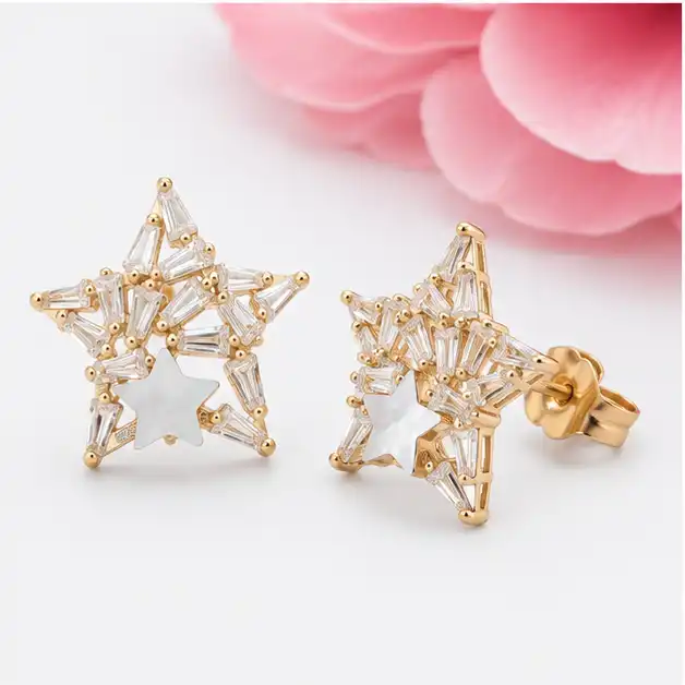 Gyary Celestial Star Stud Earrings