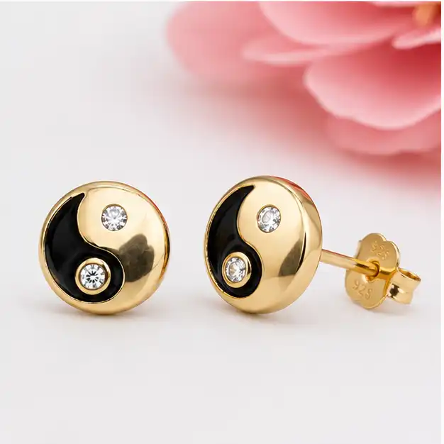 Gyary Harmony Yin Yang Stud Earrings