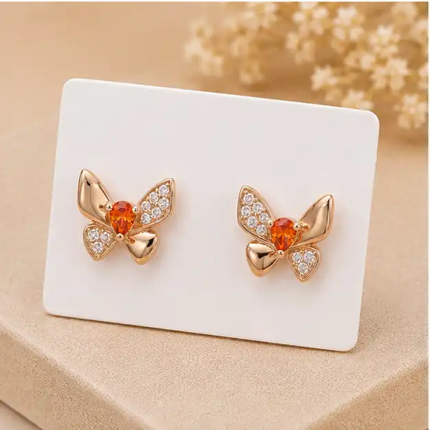 Gyary Flutter Charm Butterfly Stud Earrings