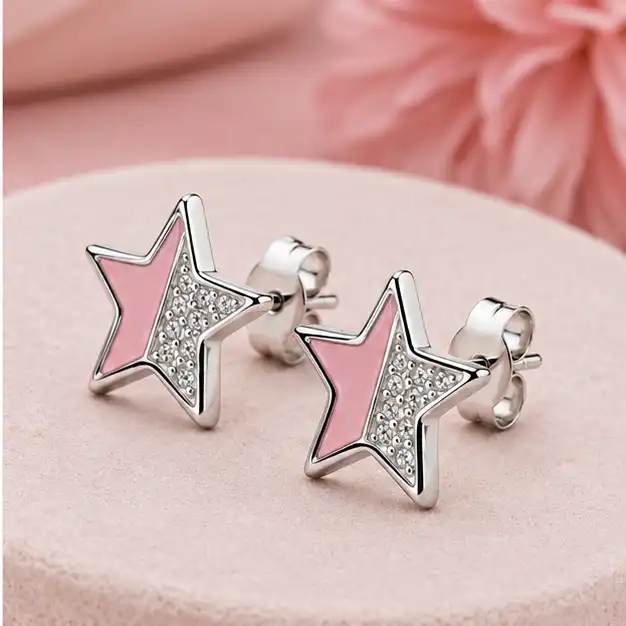 Gyary Blush Star Stud Earrings