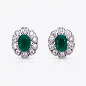 Gyary Emerald Bloom Stud Earrings