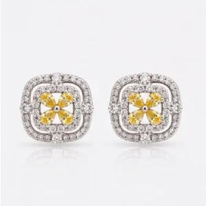 Gyary Golden Blossom Stud Earrings