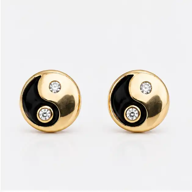 Gyary Harmony Yin Yang Stud Earrings