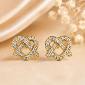 Gyary Infinity Sparkle Stud Earrings