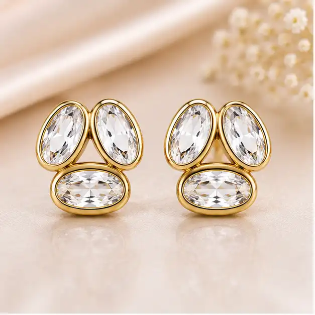 Gyary Trio Sparkle Stud Earrings