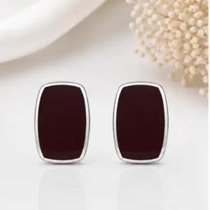 Gyary Crimson Elegance Stud Earrings