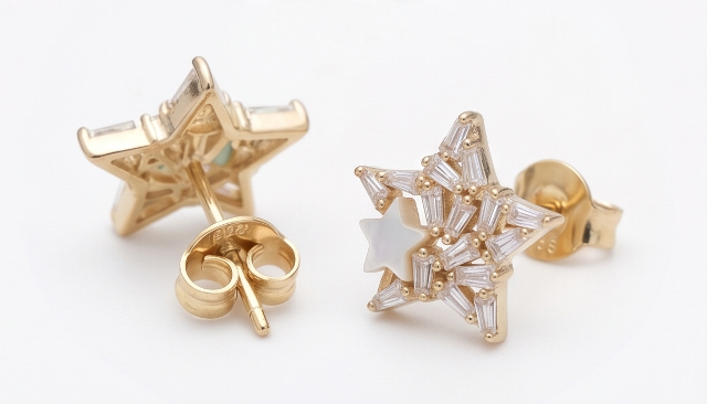 Gyary Celestial Star Stud Earrings