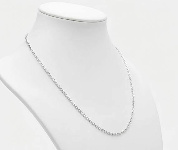 Gyary Classic Oval Link Silver Chain for Women