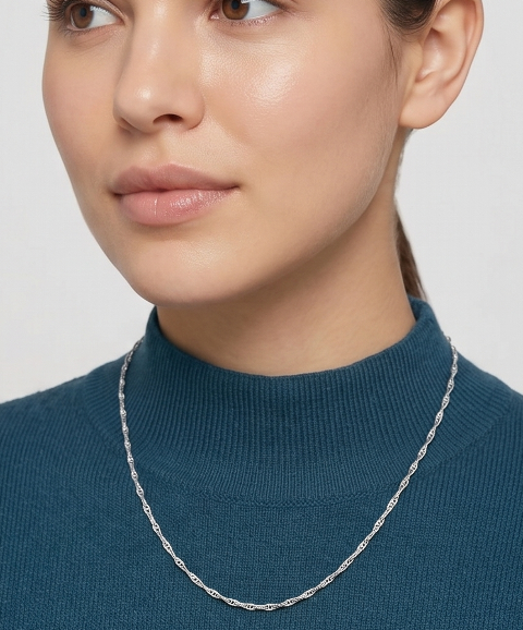 Gyary Essential Silver Rope Chain for Women