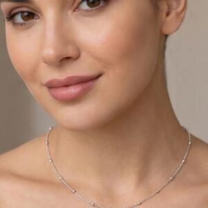 Gyary Celestial Bead Silver Chain for Women