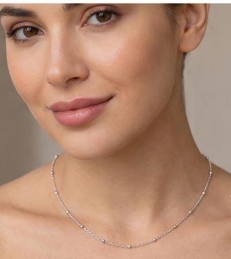 Gyary Celestial Bead Silver Chain for Women