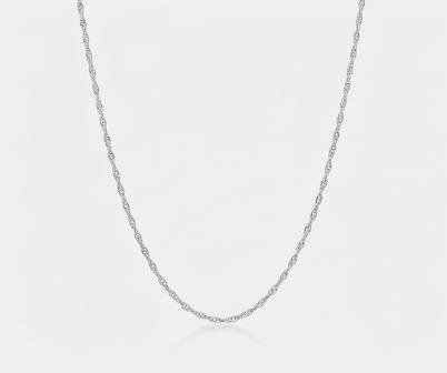 Gyary Twisted Sparkle Silver Chain for Women