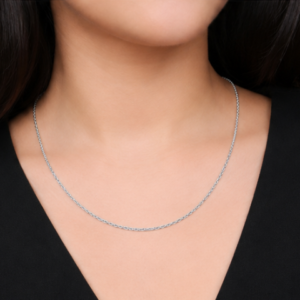 Gyary Classic Oval Link Silver Chain for Women