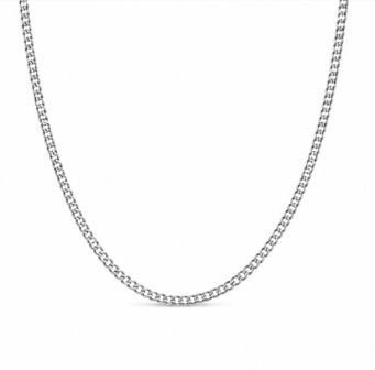 Gyary Classic Silver Curb Chain for Women