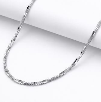 Gyary Luxe Diamond-Cut Silver Chain for Women