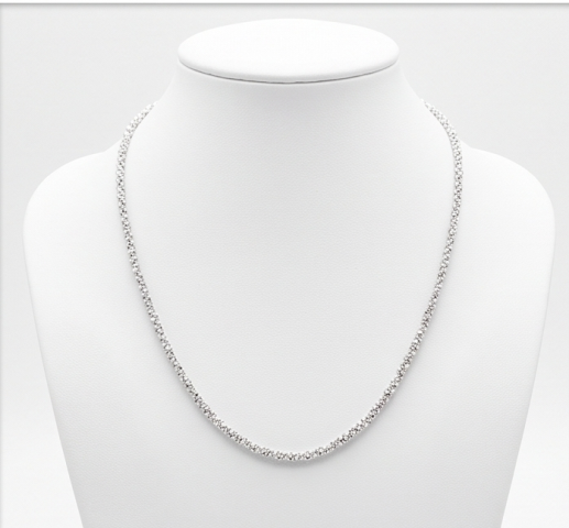 Gyary Radiance Silver Sparkle Chain for Women