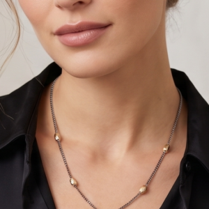 Gyary Aurora Dual-Tone Beaded Chain for Women