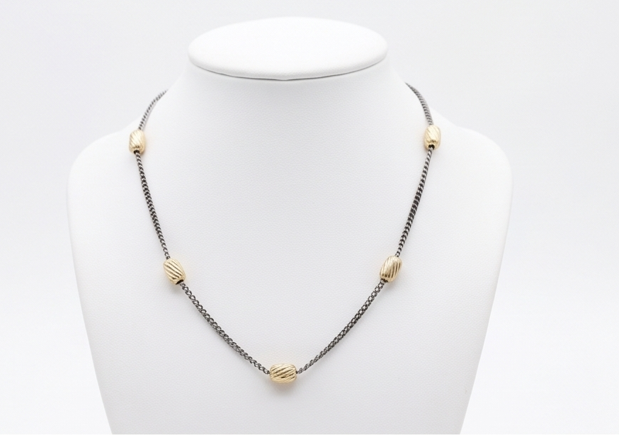 Gyary Aurora Dual-Tone Beaded Chain for Women