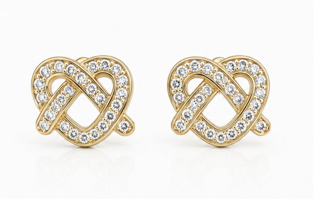 Gyary Infinity Sparkle Stud Earrings