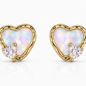 Gyary Opal Heart Stud Earrings