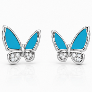 Gyary Azure Butterfly Stud Earrings