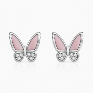 Gyary Blush Butterfly Stud Earrings