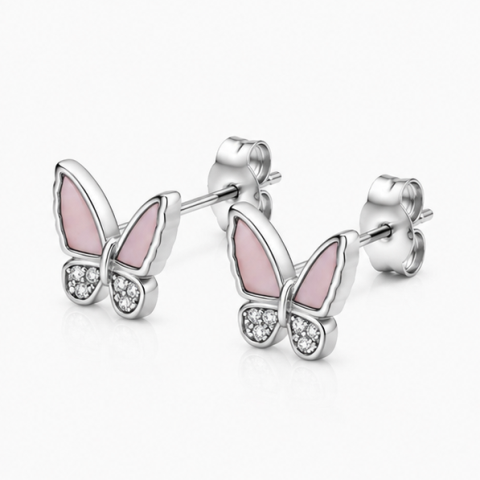 Gyary Blush Butterfly Stud Earrings