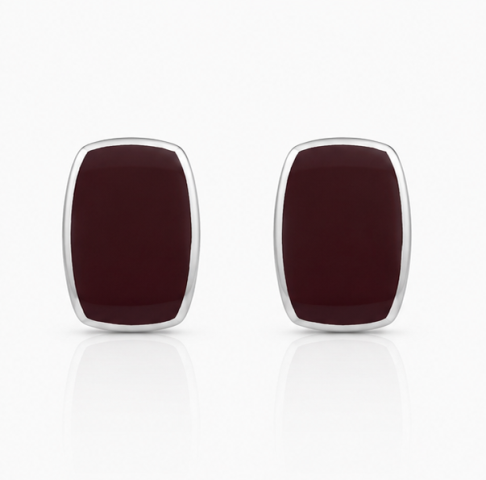 Gyary Crimson Elegance Stud Earrings