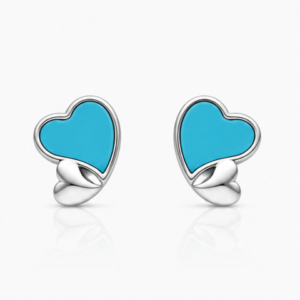 Gyary Ocean Heart Stud Earrings