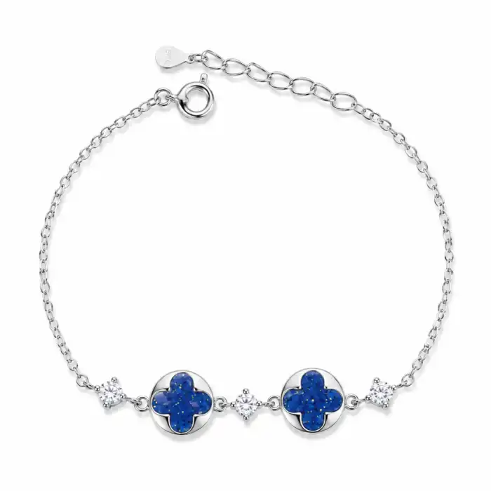 Blue Blossom 925 Sterling Silver Bracelet for Girl