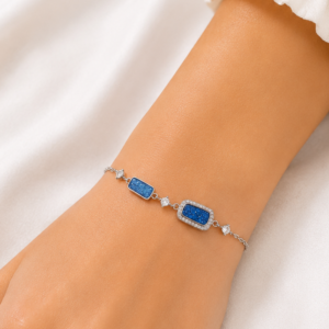Sapphire Glow 925 Sterling Silver Bracelet for Girl