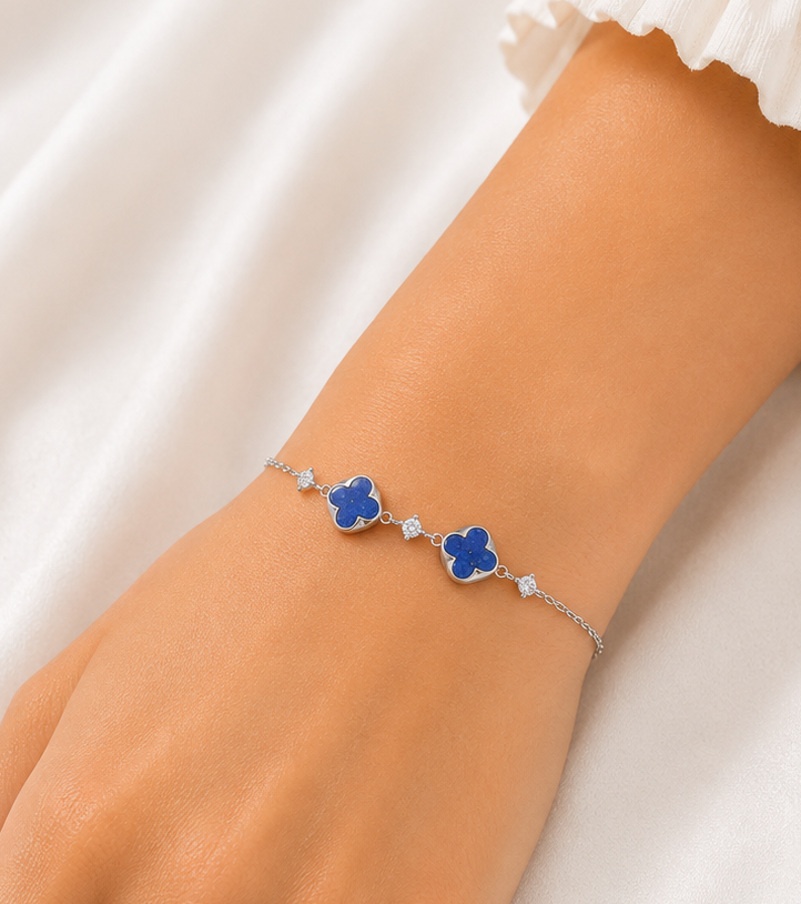 Blue Blossom 925 Sterling Silver Bracelet for Girl