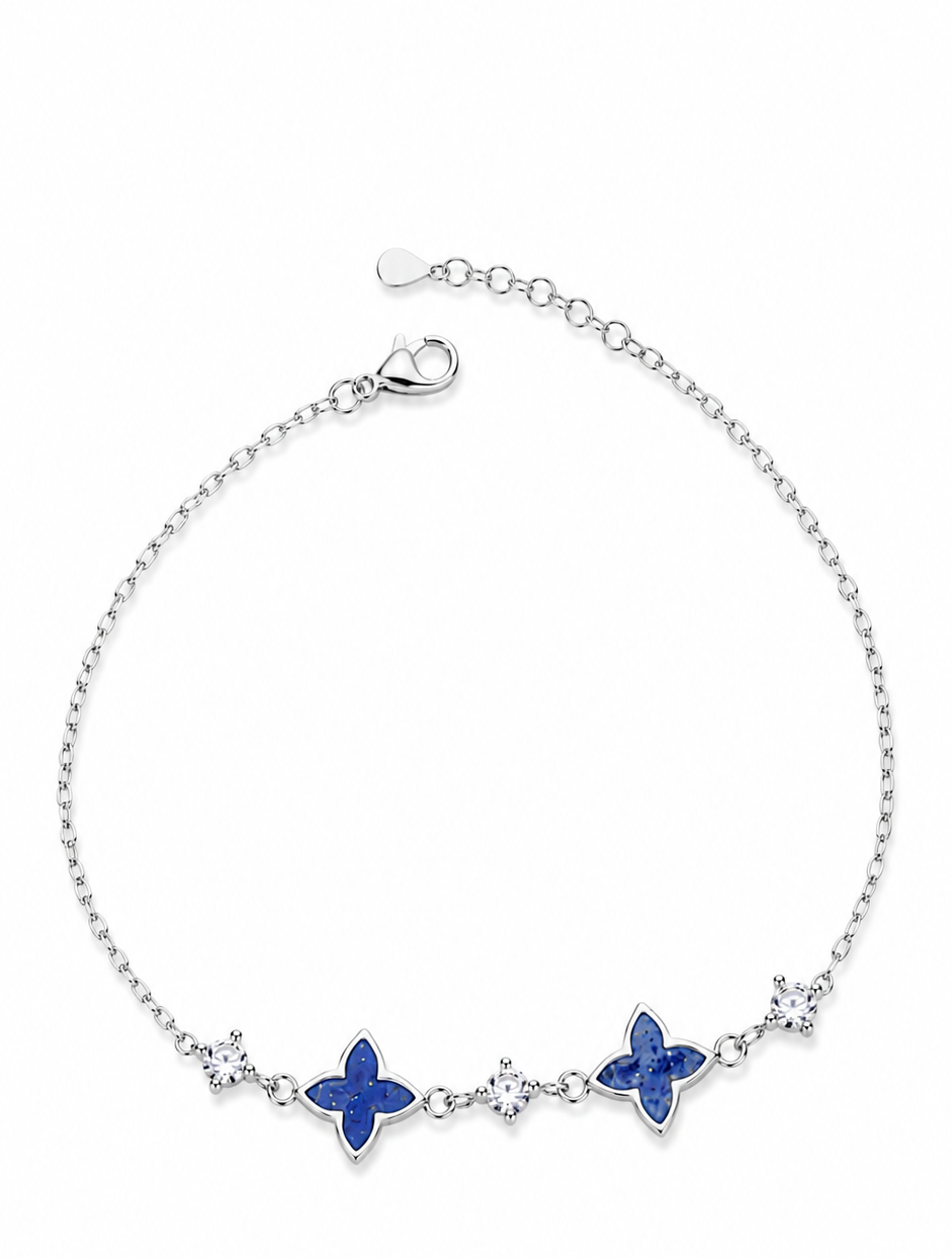 Blue Clover 925 Sterling Silver Bracelet for Girl