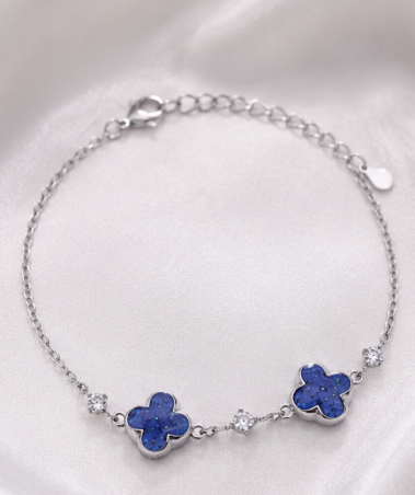 Blue Blossom 925 Sterling Silver Bracelet for Girl
