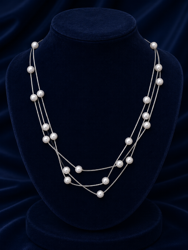 Gyary Pearl Symphony Layered Necklace