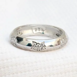 Gyary Men’s Sterling Silver Star CZ Band